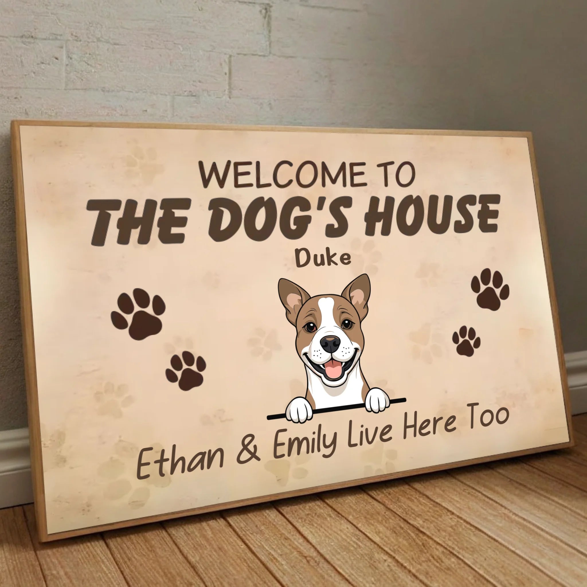 Welcome to The Dog’s House Poster – Personalized Dog Wall Sign - 89Prints