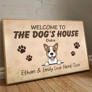 Welcome to The Dog’s House Poster – Personalized Dog Wall Sign - 89Prints