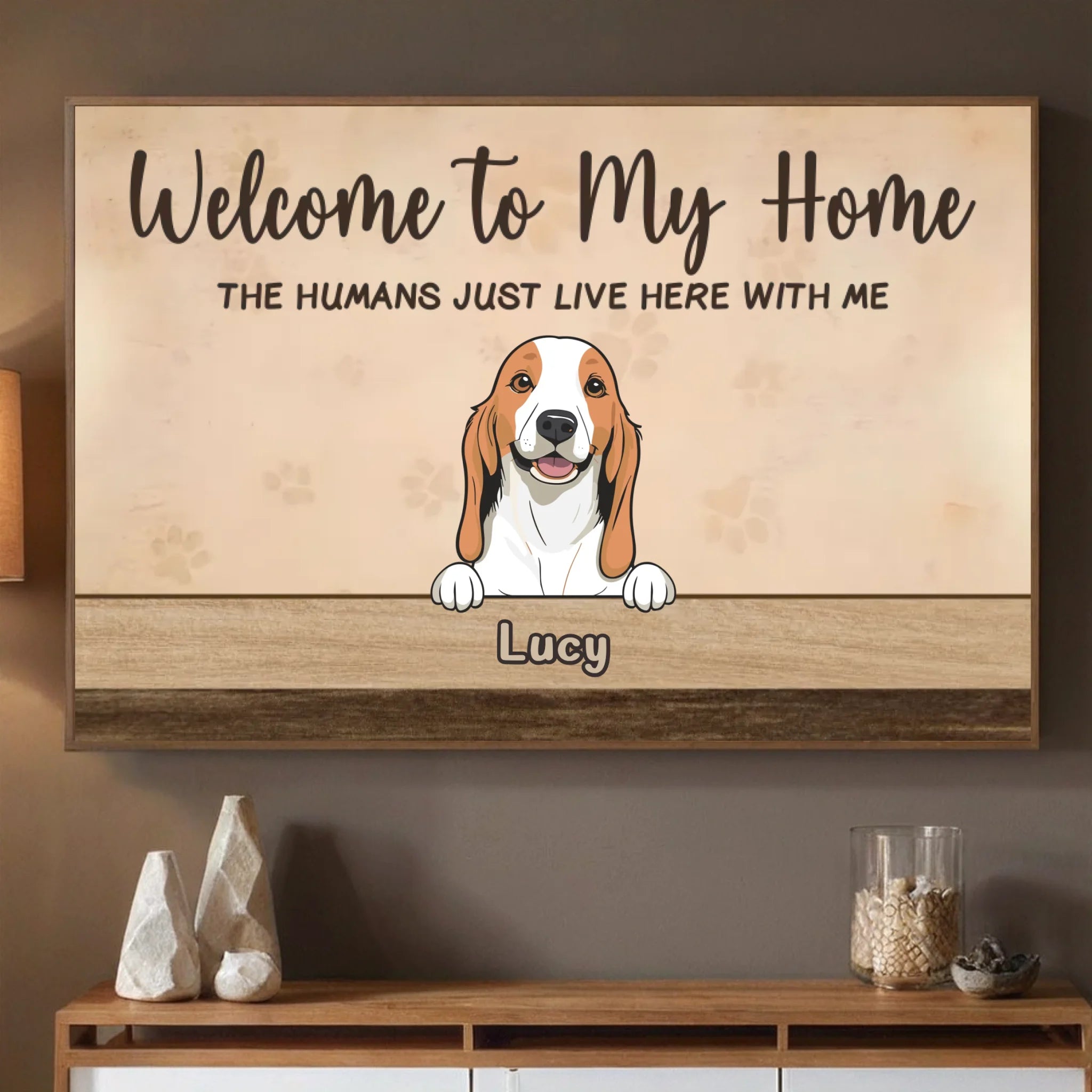 Personalized Welcome to My Home Poster – Dog & Family Sign - 89Prints