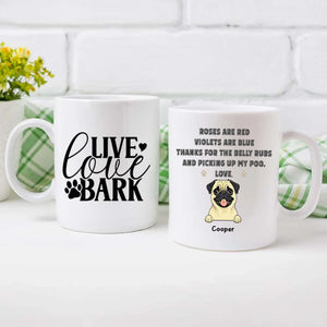 Live Love Bark Personalized Mug – Warm Custom Dog Lover Gift – 89Prints