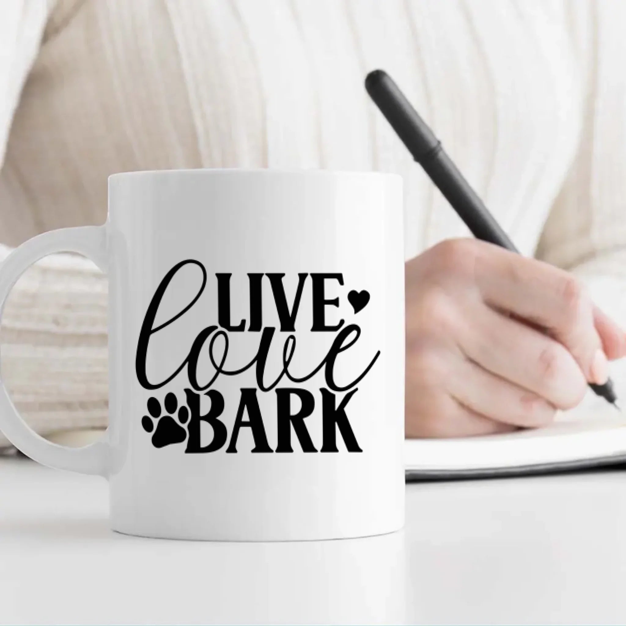 Live Love Bark Personalized Mug – Warm Custom Dog Lover Gift – 89Prints