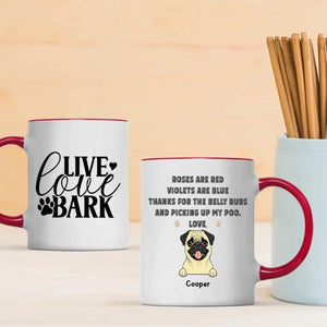 Live Love Bark Personalized Mug – Warm Custom Dog Lover Gift – 89Prints