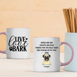 Live Love Bark Personalized Mug – Warm Custom Dog Lover Gift – 89Prints