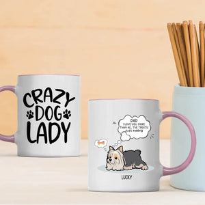 Crazy Dog Lazy Personalized Mug – Warm Custom Coffee Cup – 89Prints