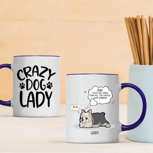 Crazy Dog Lazy Personalized Mug – Warm Custom Coffee Cup – 89Prints