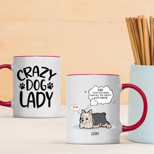 Crazy Dog Lazy Personalized Mug – Warm Custom Coffee Cup – 89Prints