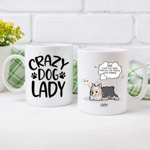 Crazy Dog Lazy Personalized Mug – Warm Custom Coffee Cup – 89Prints