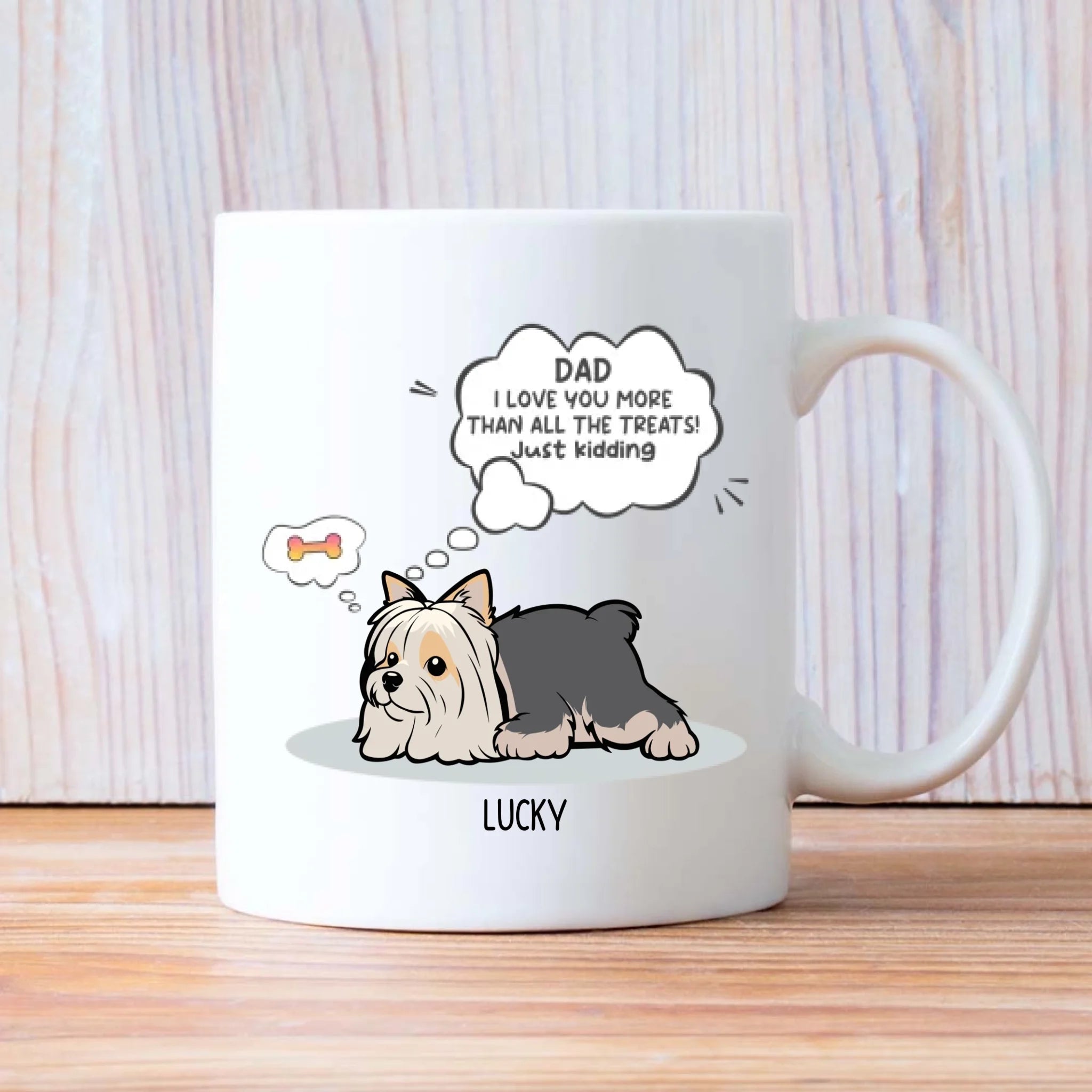 Crazy Dog Lazy Personalized Mug – Warm Custom Coffee Cup – 89Prints