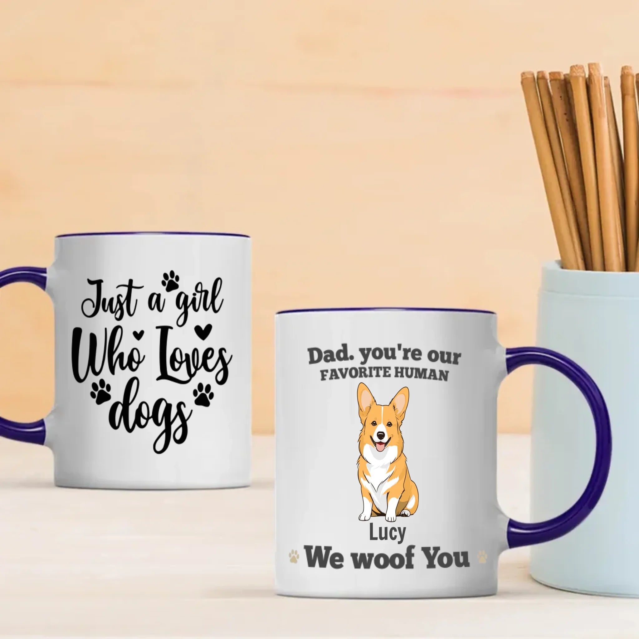 We Woof You Custom Mug – Brighten Your Day with Paw Love – 89Prints