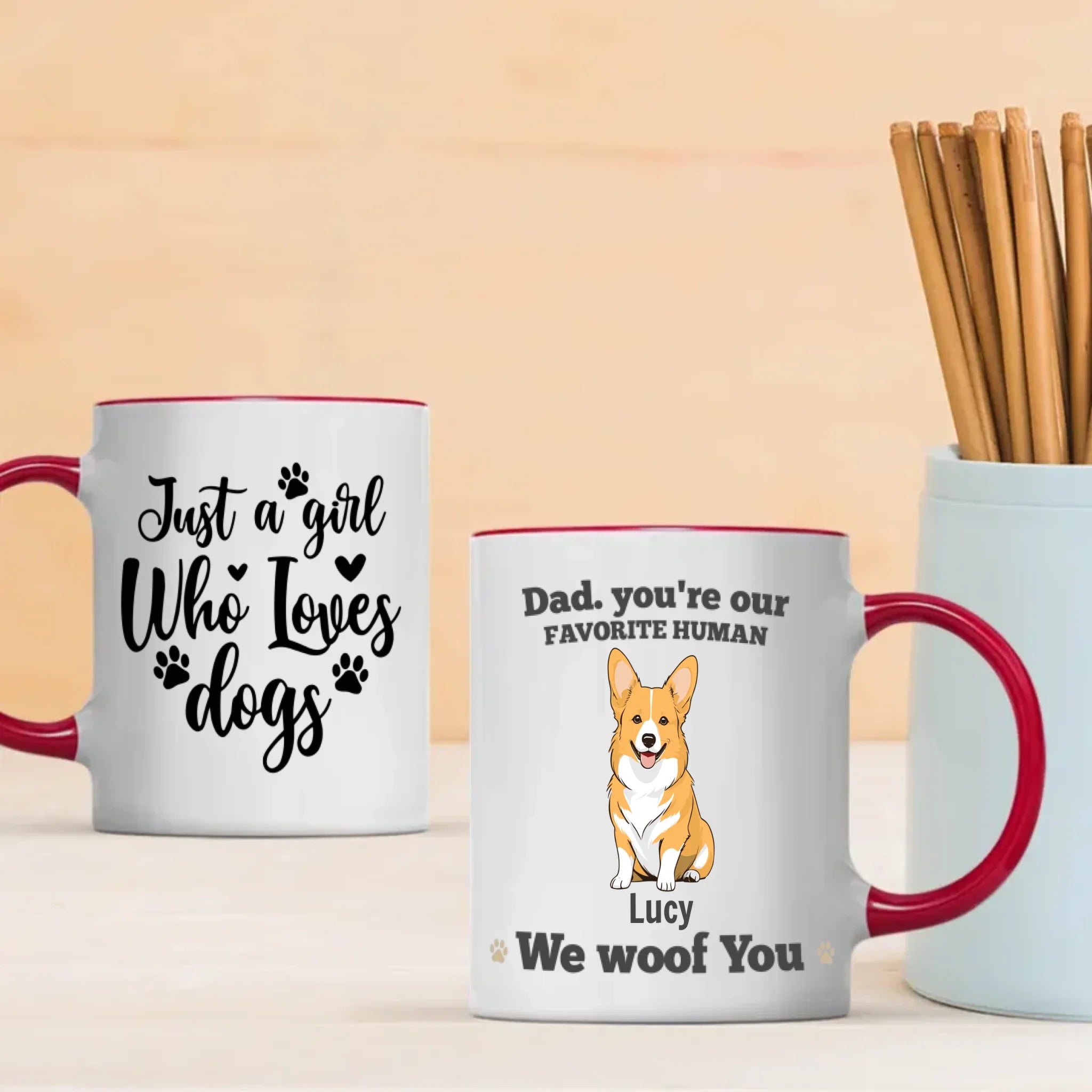 We Woof You Custom Mug – Brighten Your Day with Paw Love – 89Prints