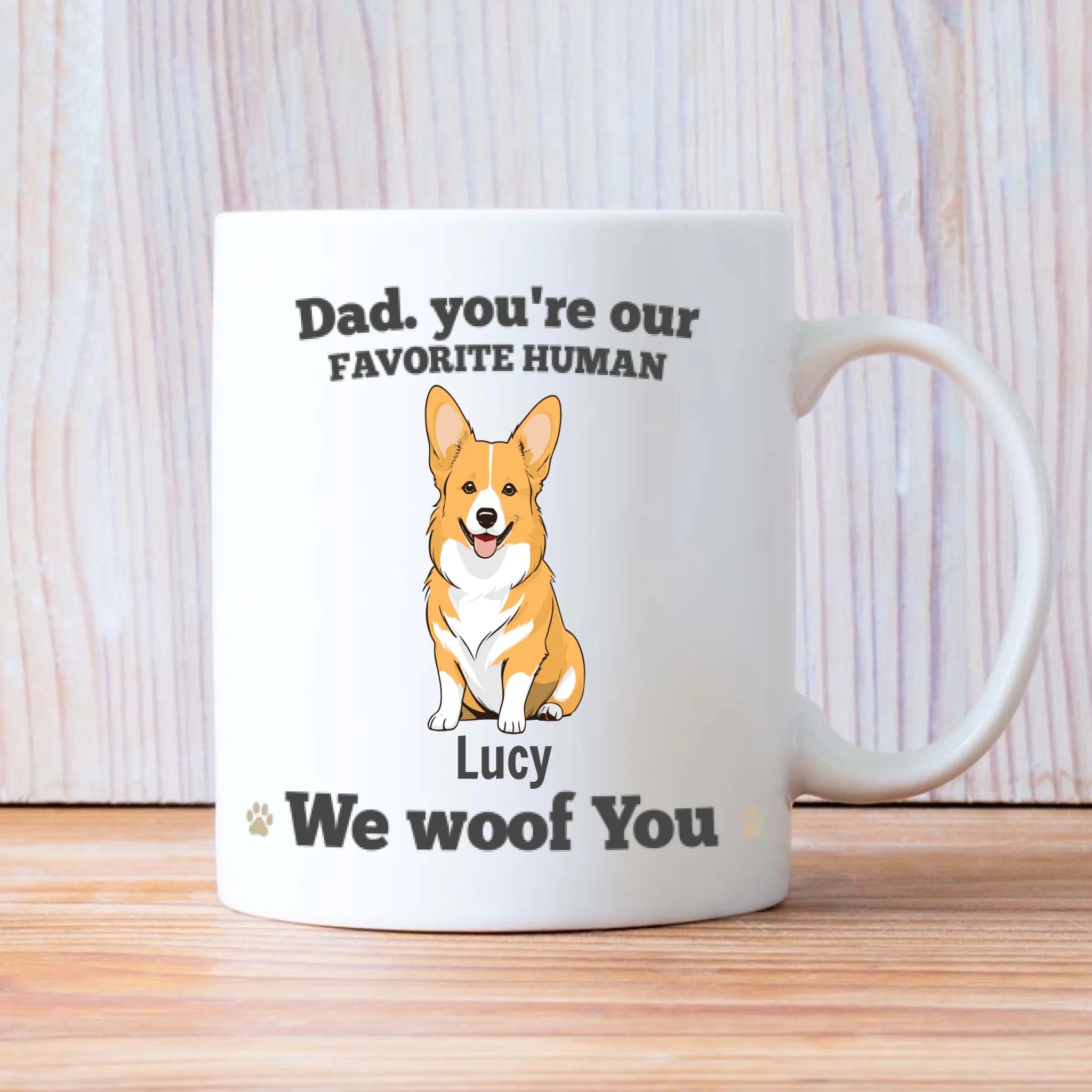 We Woof You Custom Mug – Brighten Your Day with Paw Love – 89Prints