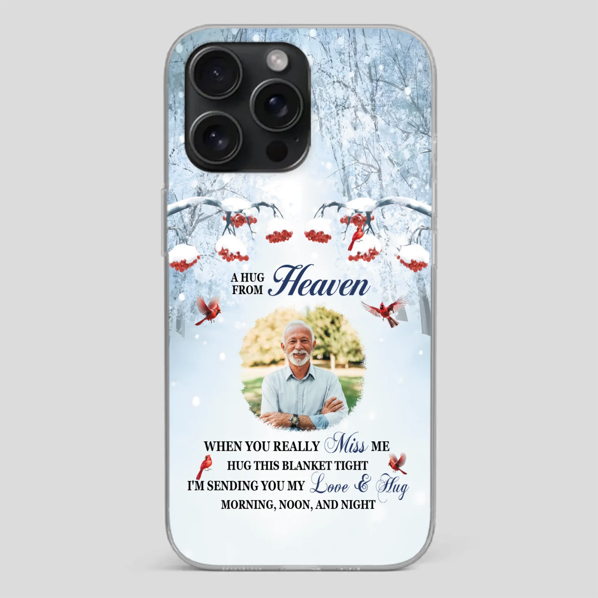 Custom A Hug From Heaven Phone Case for Grandpa – A Loving Memory Gift - 89Prints
