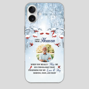 Custom A Hug From Heaven Phone Case for Grandpa – A Loving Memory Gift - 89Prints