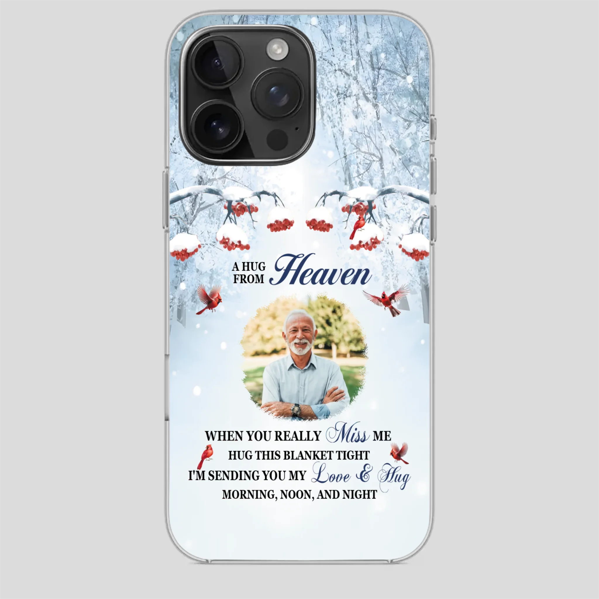 Custom A Hug From Heaven Phone Case for Grandpa – A Loving Memory Gift - 89Prints