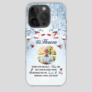 Custom A Hug From Heaven Phone Case for Grandpa – A Loving Memory Gift - 89Prints