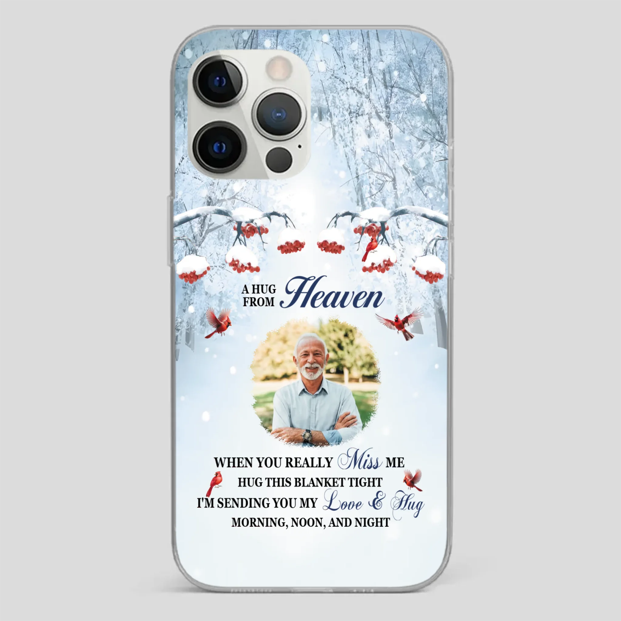 Custom A Hug From Heaven Phone Case for Grandpa – A Loving Memory Gift - 89Prints