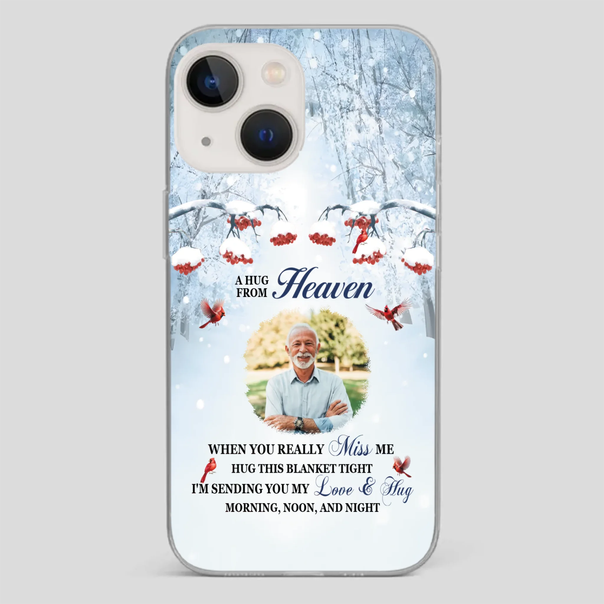 Custom A Hug From Heaven Phone Case for Grandpa – A Loving Memory Gift - 89Prints
