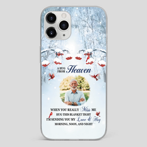 Custom A Hug From Heaven Phone Case for Grandpa – A Loving Memory Gift - 89Prints
