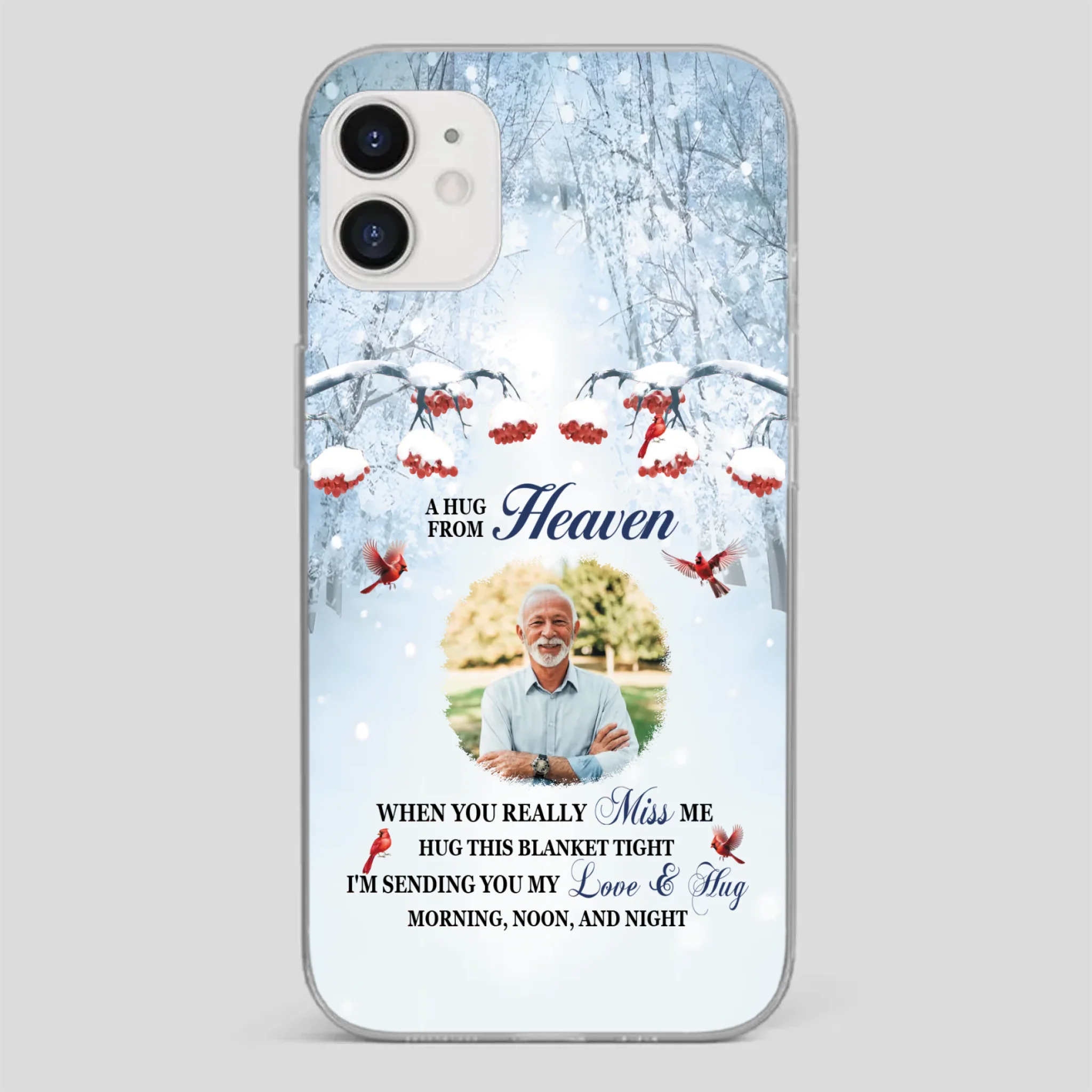 Custom A Hug From Heaven Phone Case for Grandpa – A Loving Memory Gift - 89Prints