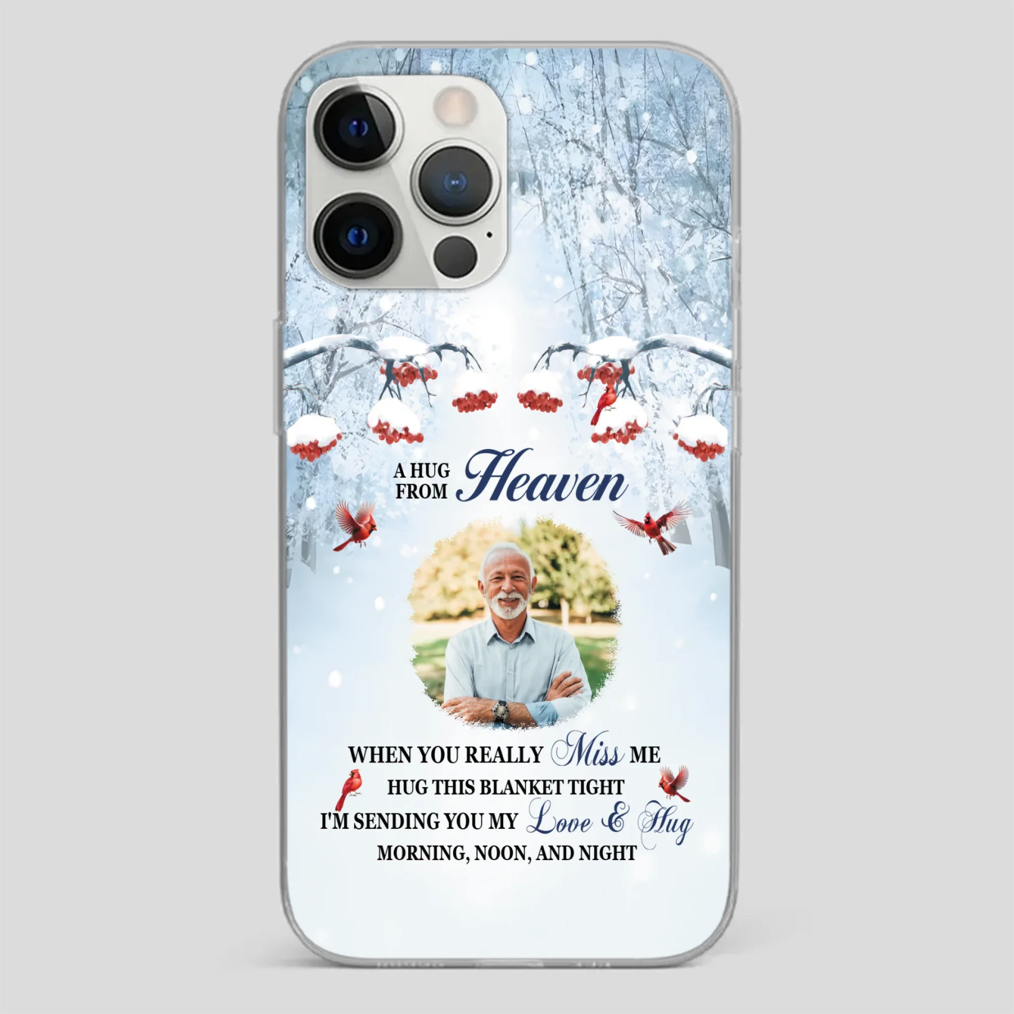 Custom A Hug From Heaven Phone Case for Grandpa – A Loving Memory Gift - 89Prints