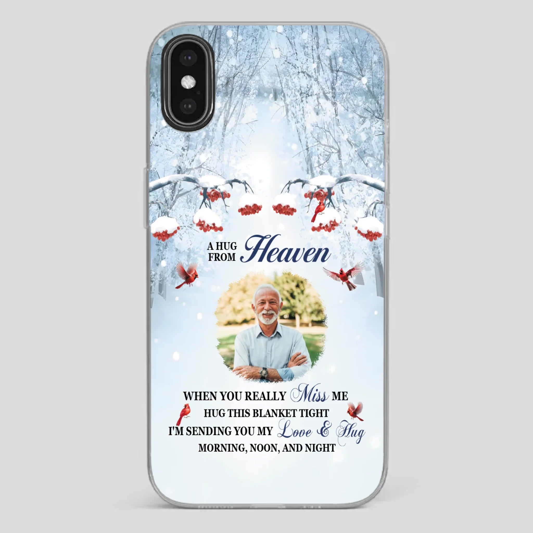 Custom A Hug From Heaven Phone Case for Grandpa – A Loving Memory Gift - 89Prints