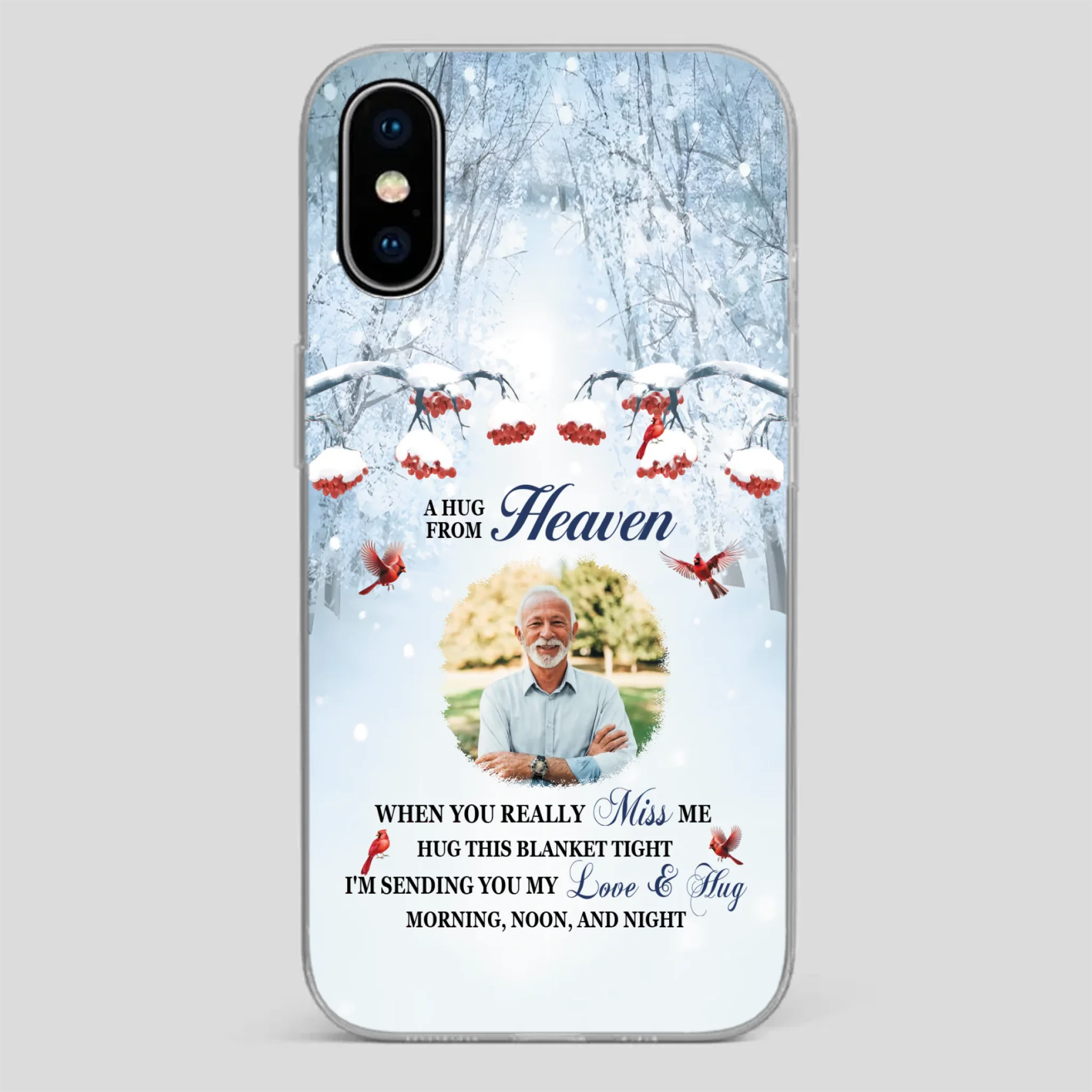 Custom A Hug From Heaven Phone Case for Grandpa – A Loving Memory Gift - 89Prints