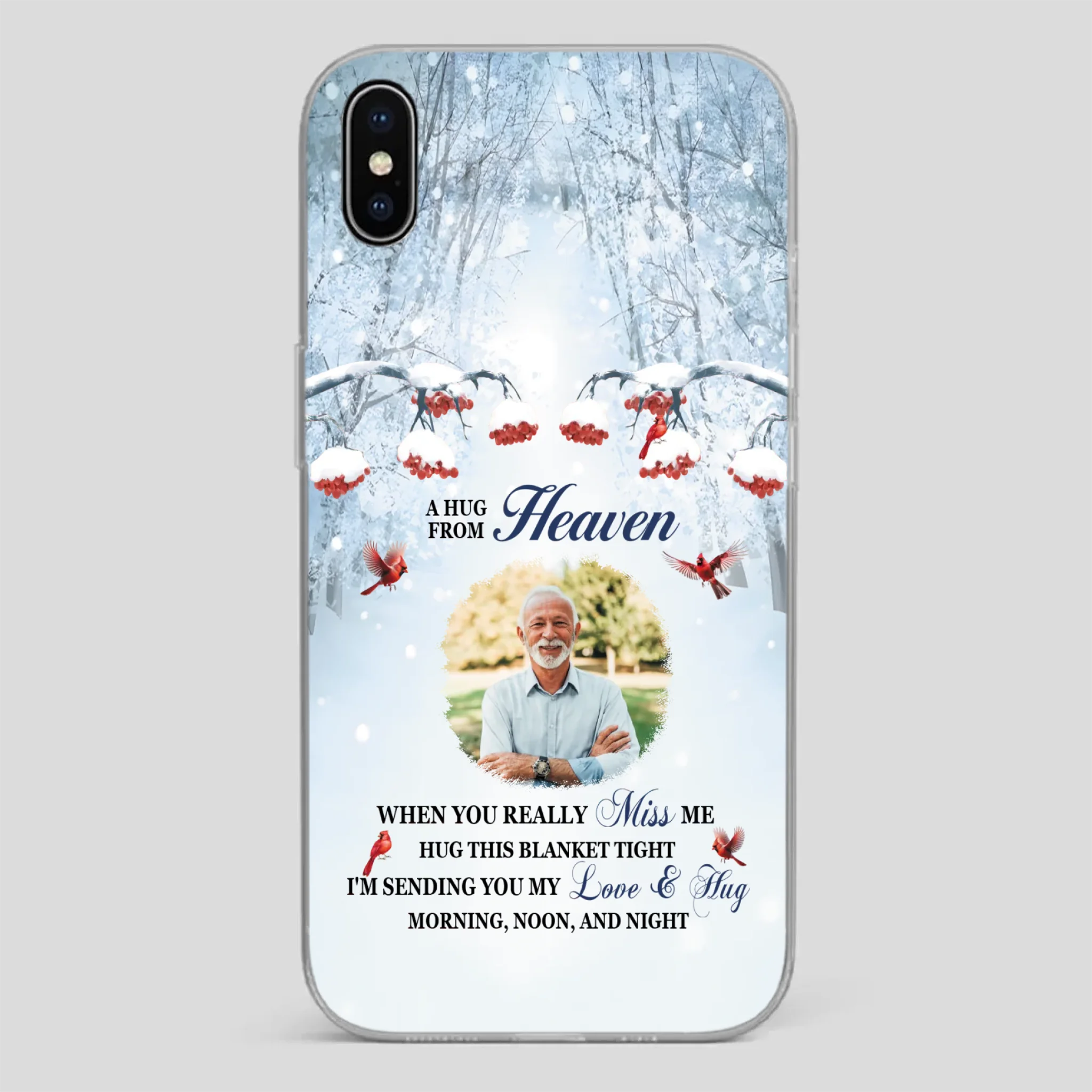 Custom A Hug From Heaven Phone Case for Grandpa – A Loving Memory Gift - 89Prints