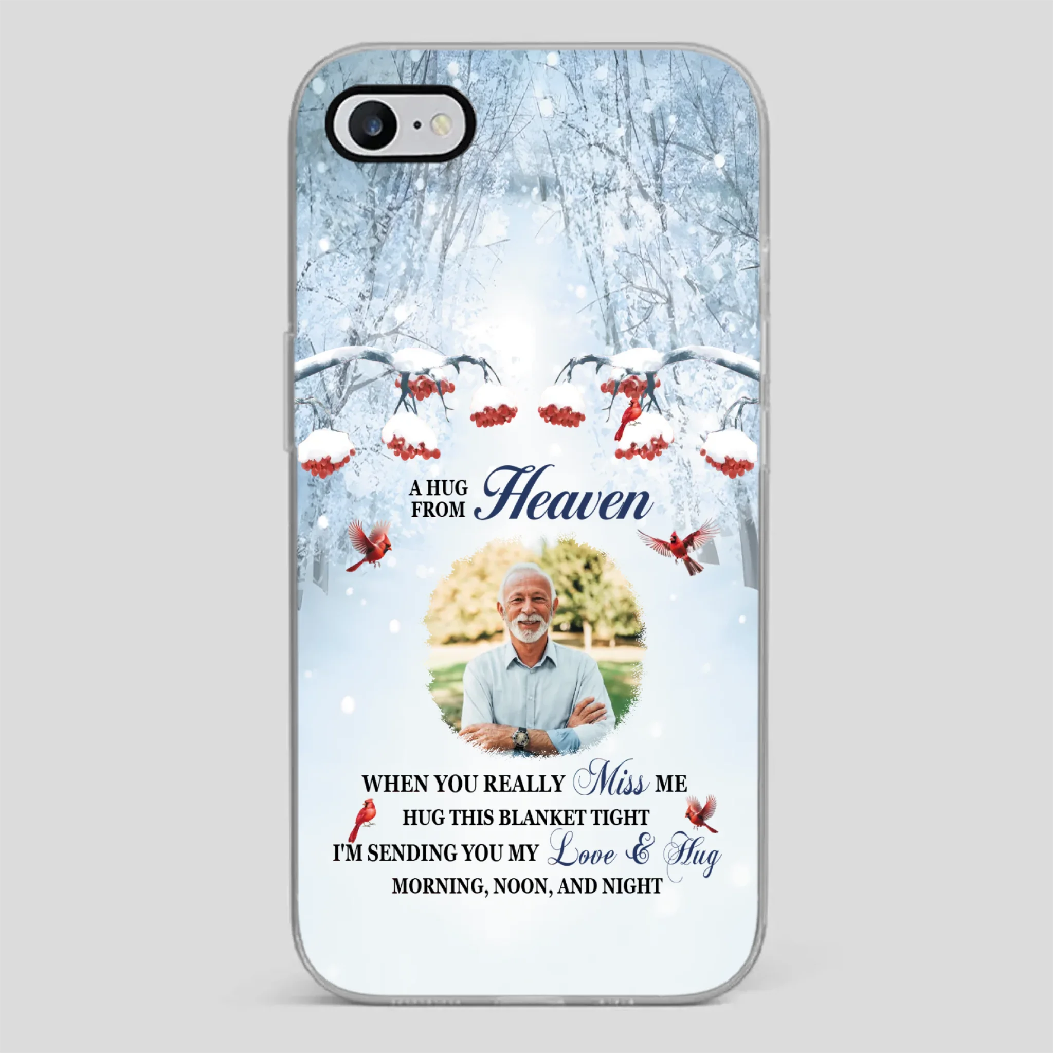Custom A Hug From Heaven Phone Case for Grandpa – A Loving Memory Gift - 89Prints