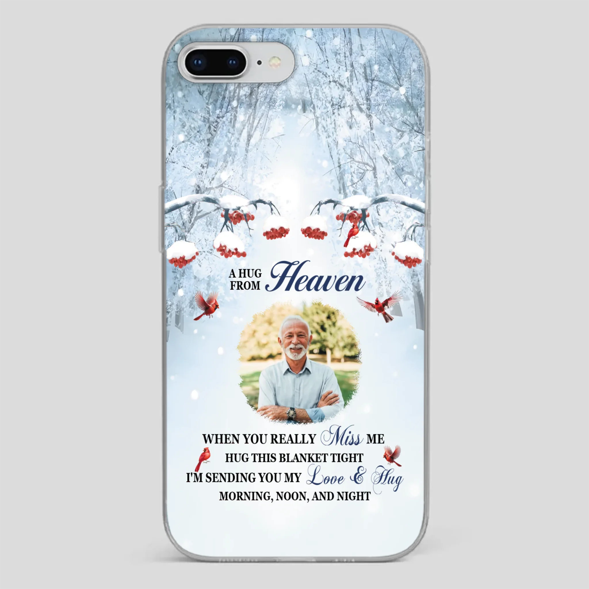 Custom A Hug From Heaven Phone Case for Grandpa – A Loving Memory Gift - 89Prints