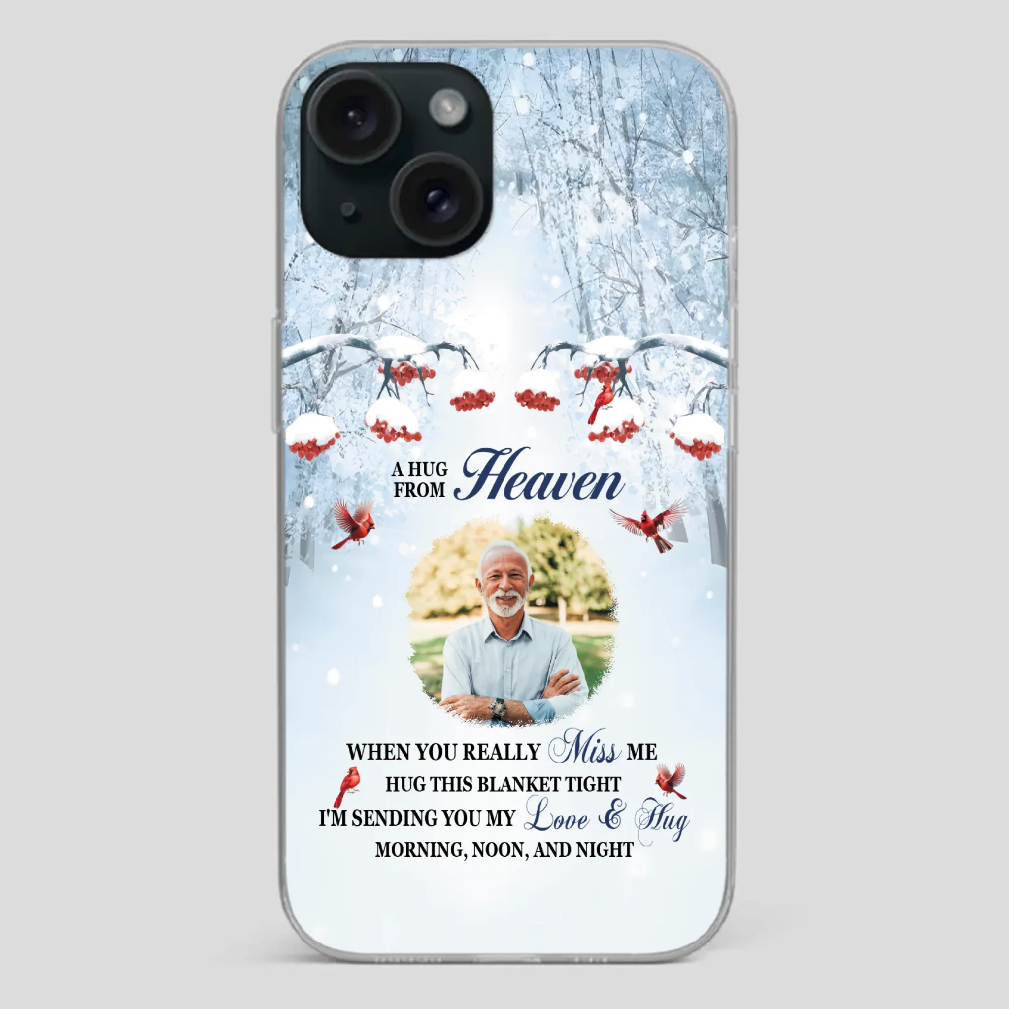 Custom A Hug From Heaven Phone Case for Grandpa – A Loving Memory Gift - 89Prints