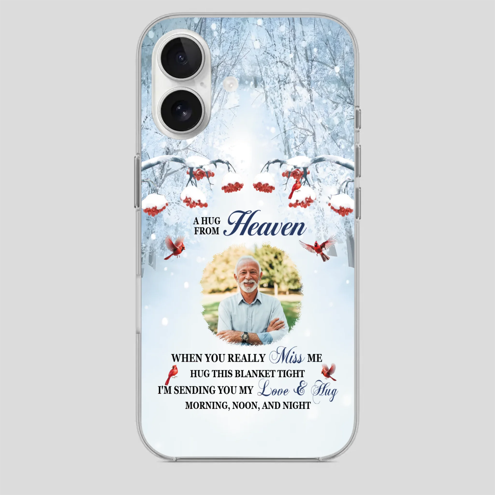 Custom A Hug From Heaven Phone Case for Grandpa – A Loving Memory Gift - 89Prints
