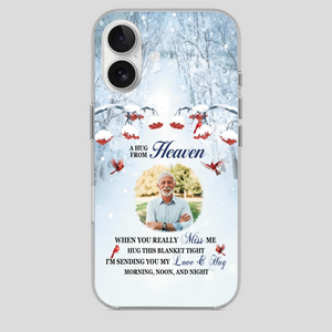 Custom A Hug From Heaven Phone Case for Grandpa – A Loving Memory Gift - 89Prints
