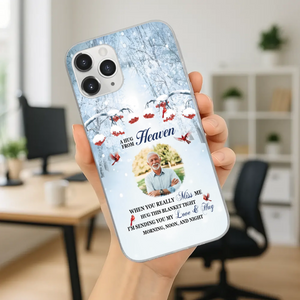 Custom A Hug From Heaven Phone Case for Grandpa – A Loving Memory Gift - 89Prints