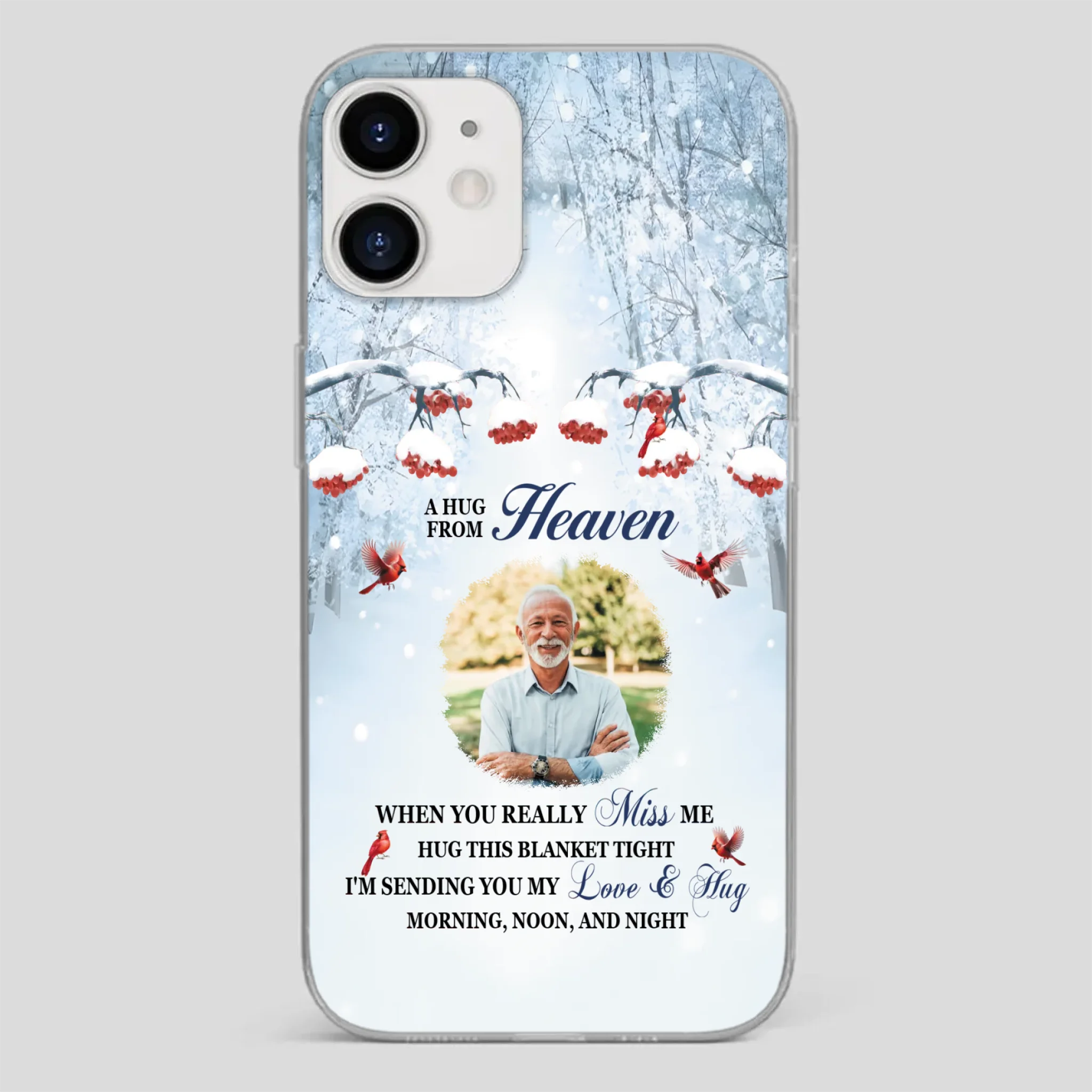 Custom A Hug From Heaven Phone Case for Grandpa – A Loving Memory Gift - 89Prints