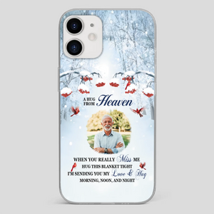 Custom A Hug From Heaven Phone Case for Grandpa – A Loving Memory Gift - 89Prints