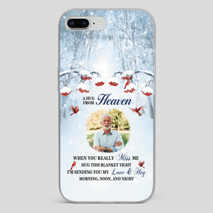 Custom A Hug From Heaven Phone Case for Grandpa – A Loving Memory Gift - 89Prints
