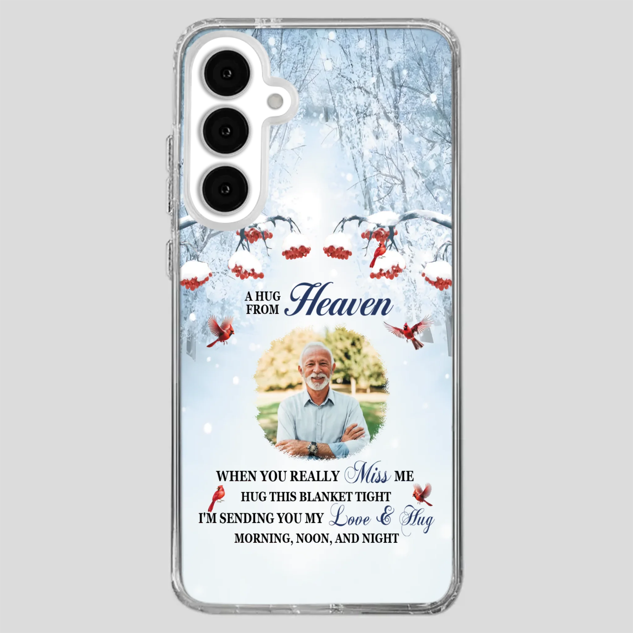 Custom A Hug From Heaven Phone Case for Grandpa – A Loving Memory Gift - 89Prints