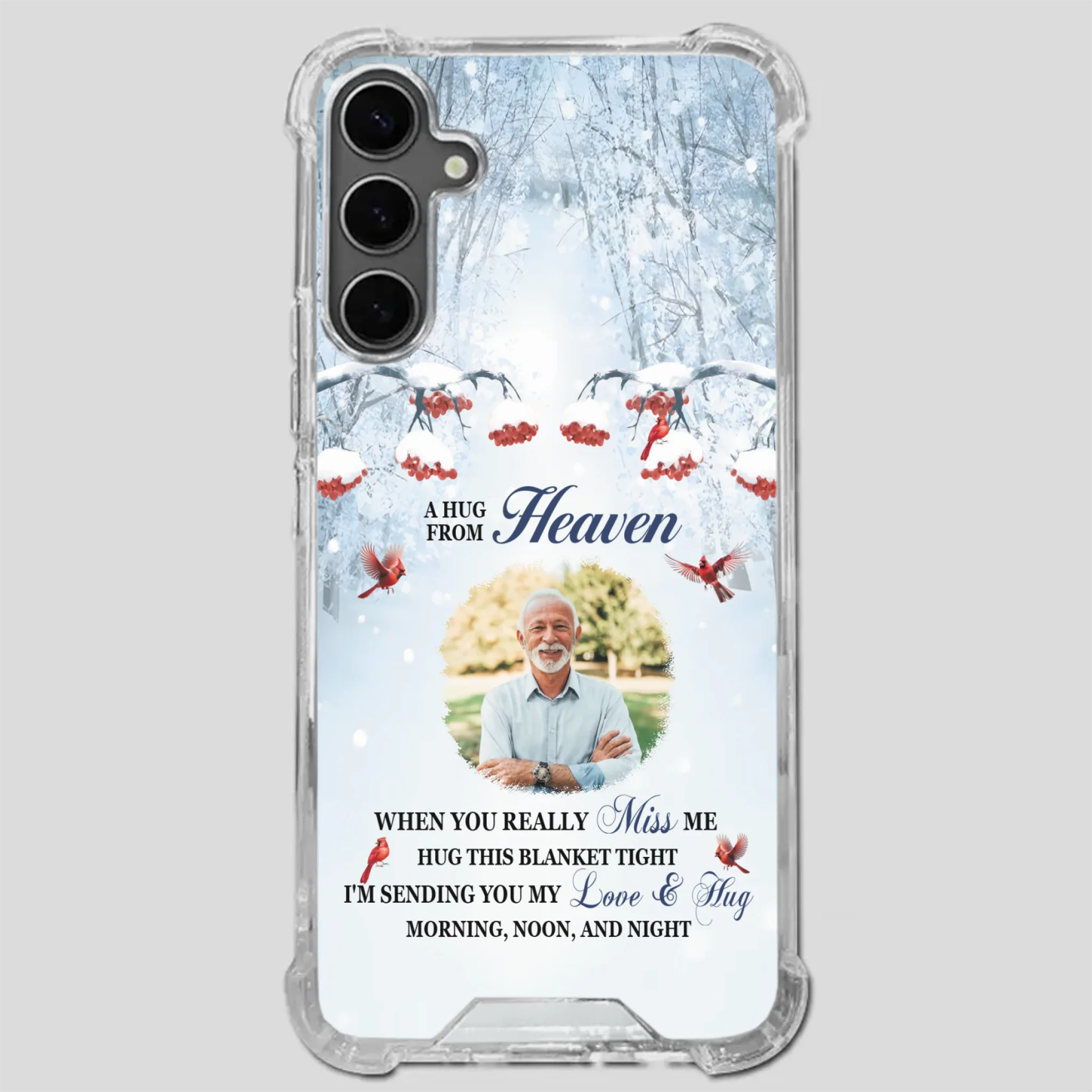 Custom A Hug From Heaven Phone Case for Grandpa – A Loving Memory Gift - 89Prints