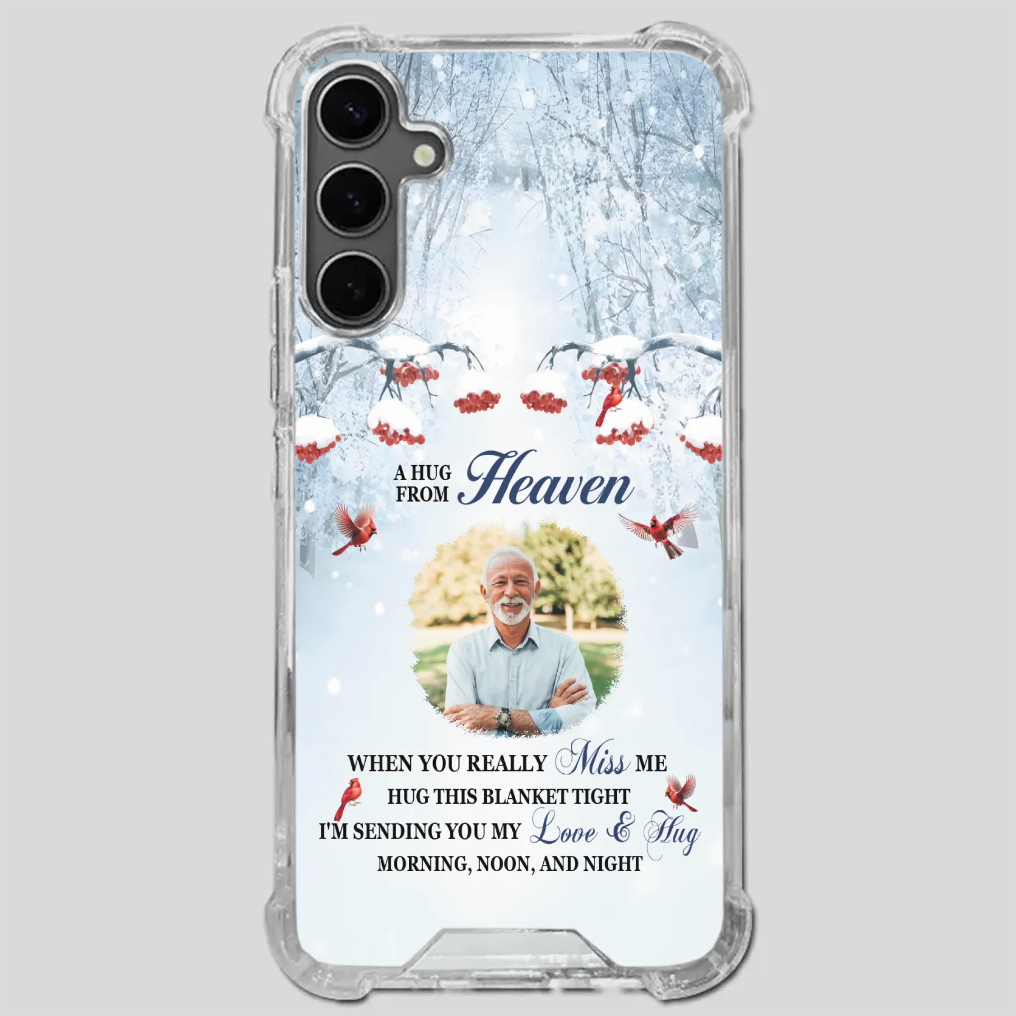 Custom A Hug From Heaven Phone Case for Grandpa – A Loving Memory Gift - 89Prints