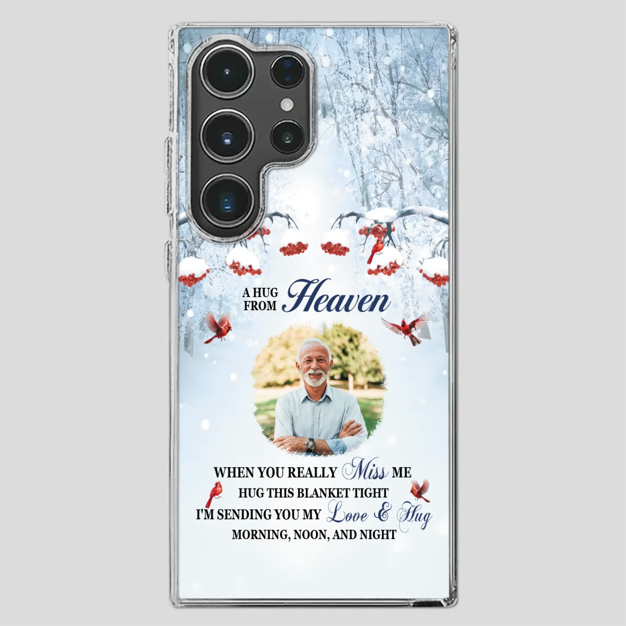 Custom A Hug From Heaven Phone Case for Grandpa – A Loving Memory Gift - 89Prints
