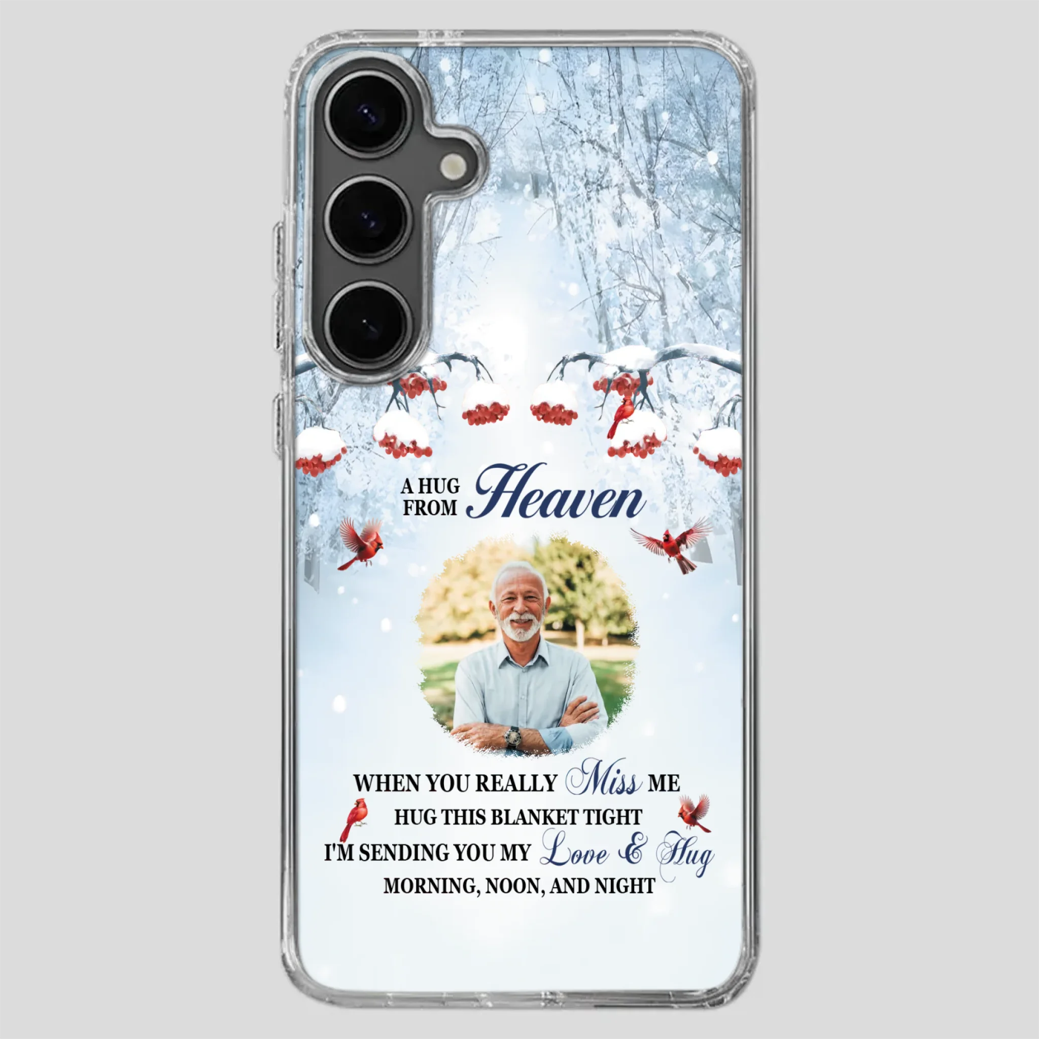 Custom A Hug From Heaven Phone Case for Grandpa – A Loving Memory Gift - 89Prints