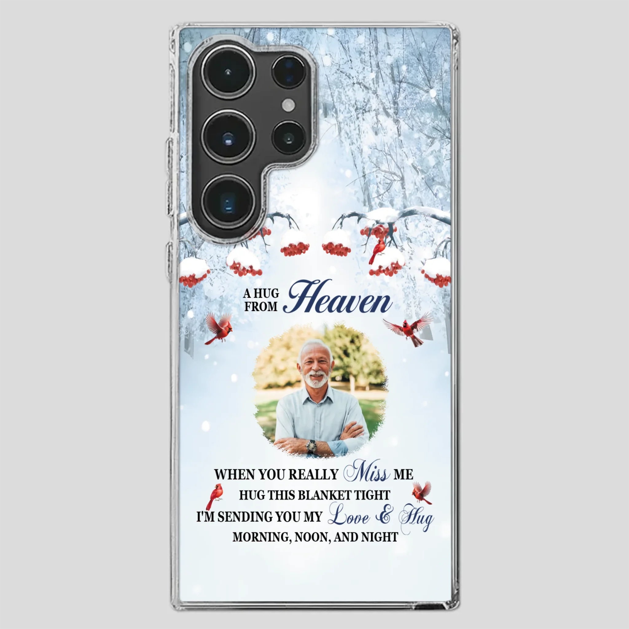 Custom A Hug From Heaven Phone Case for Grandpa – A Loving Memory Gift - 89Prints