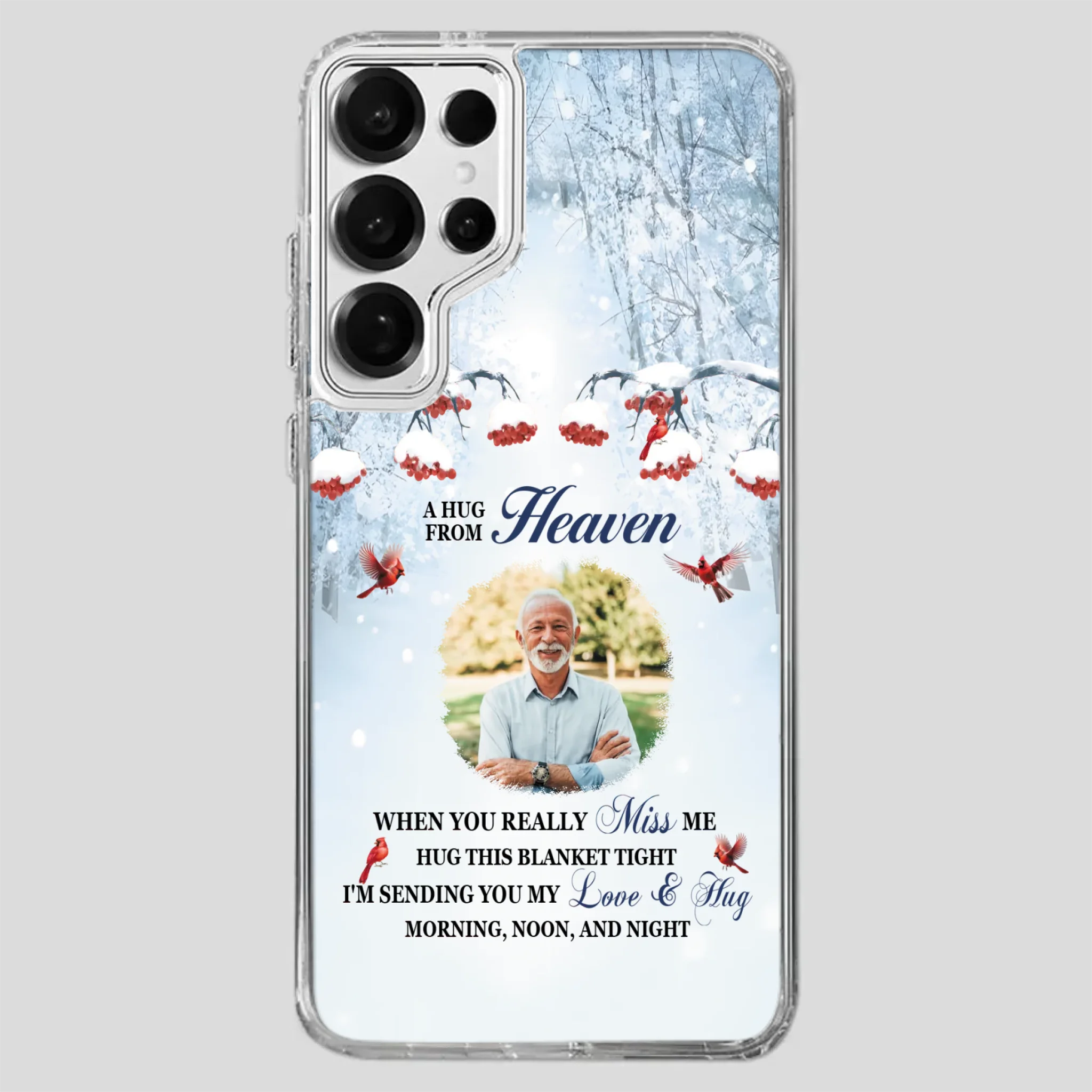 Custom A Hug From Heaven Phone Case for Grandpa – A Loving Memory Gift - 89Prints