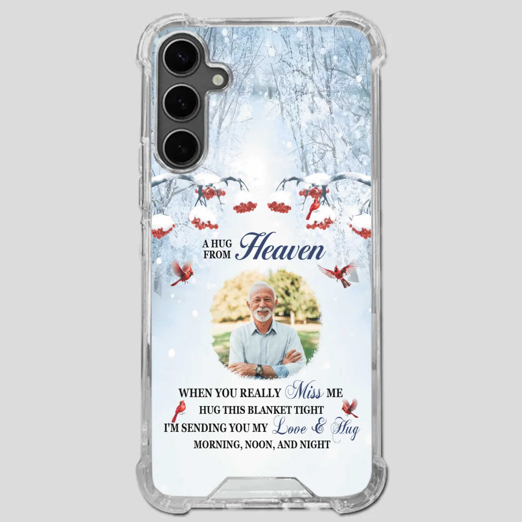 Custom A Hug From Heaven Phone Case for Grandpa – A Loving Memory Gift - 89Prints