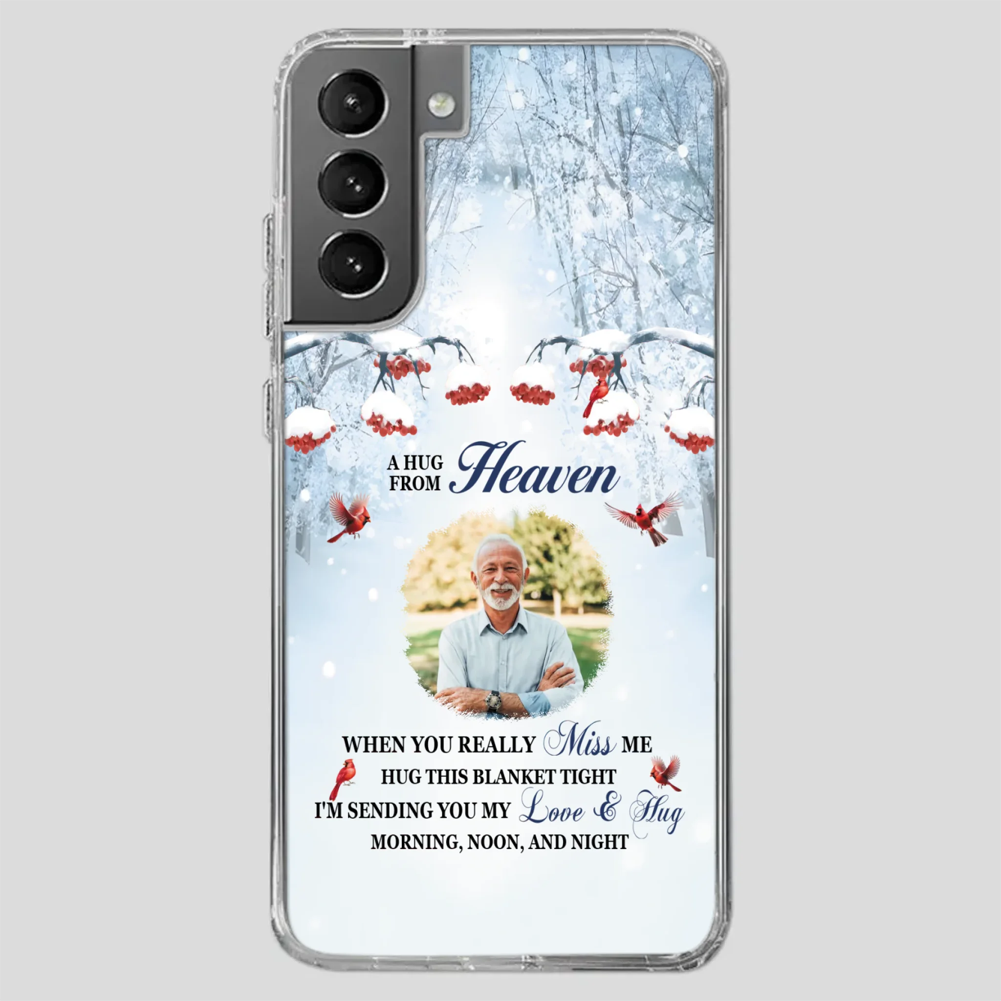 Custom A Hug From Heaven Phone Case for Grandpa – A Loving Memory Gift - 89Prints