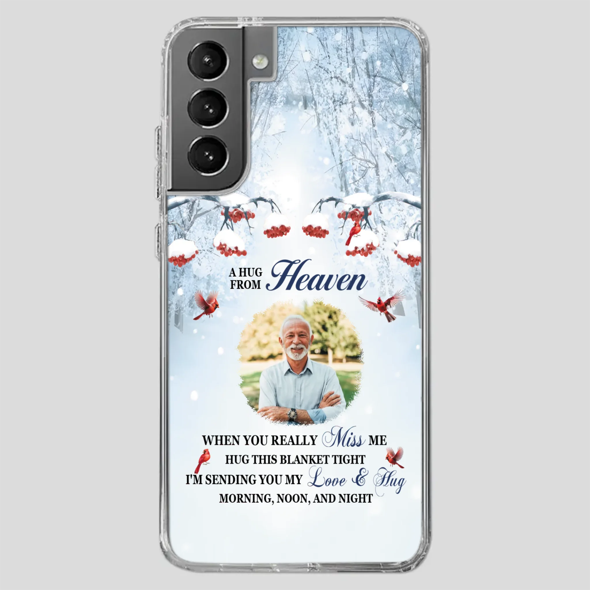 Custom A Hug From Heaven Phone Case for Grandpa – A Loving Memory Gift - 89Prints