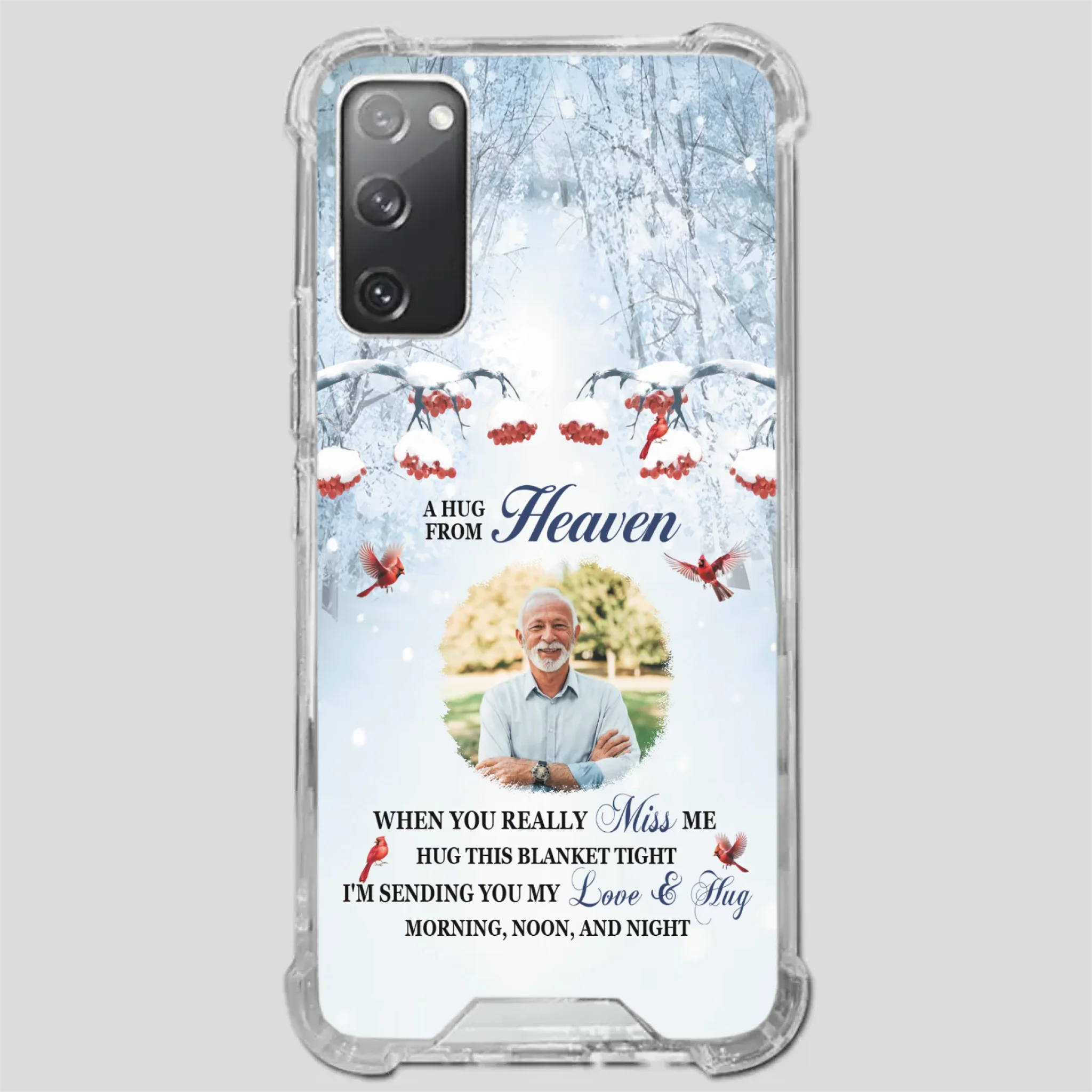 Custom A Hug From Heaven Phone Case for Grandpa – A Loving Memory Gift - 89Prints