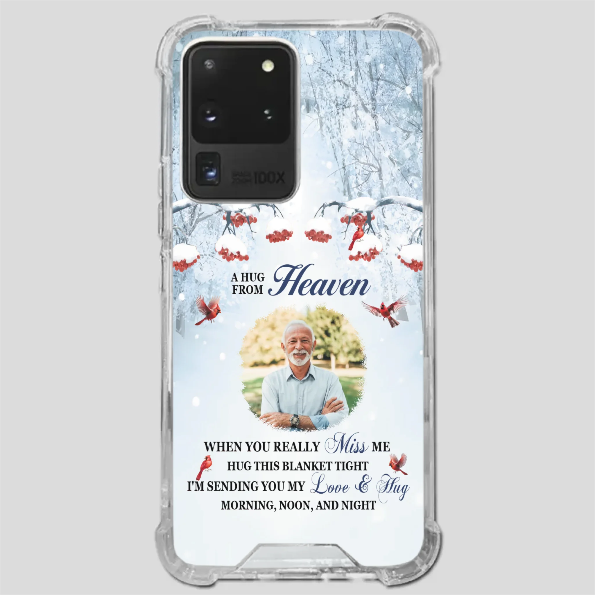 Custom A Hug From Heaven Phone Case for Grandpa – A Loving Memory Gift - 89Prints