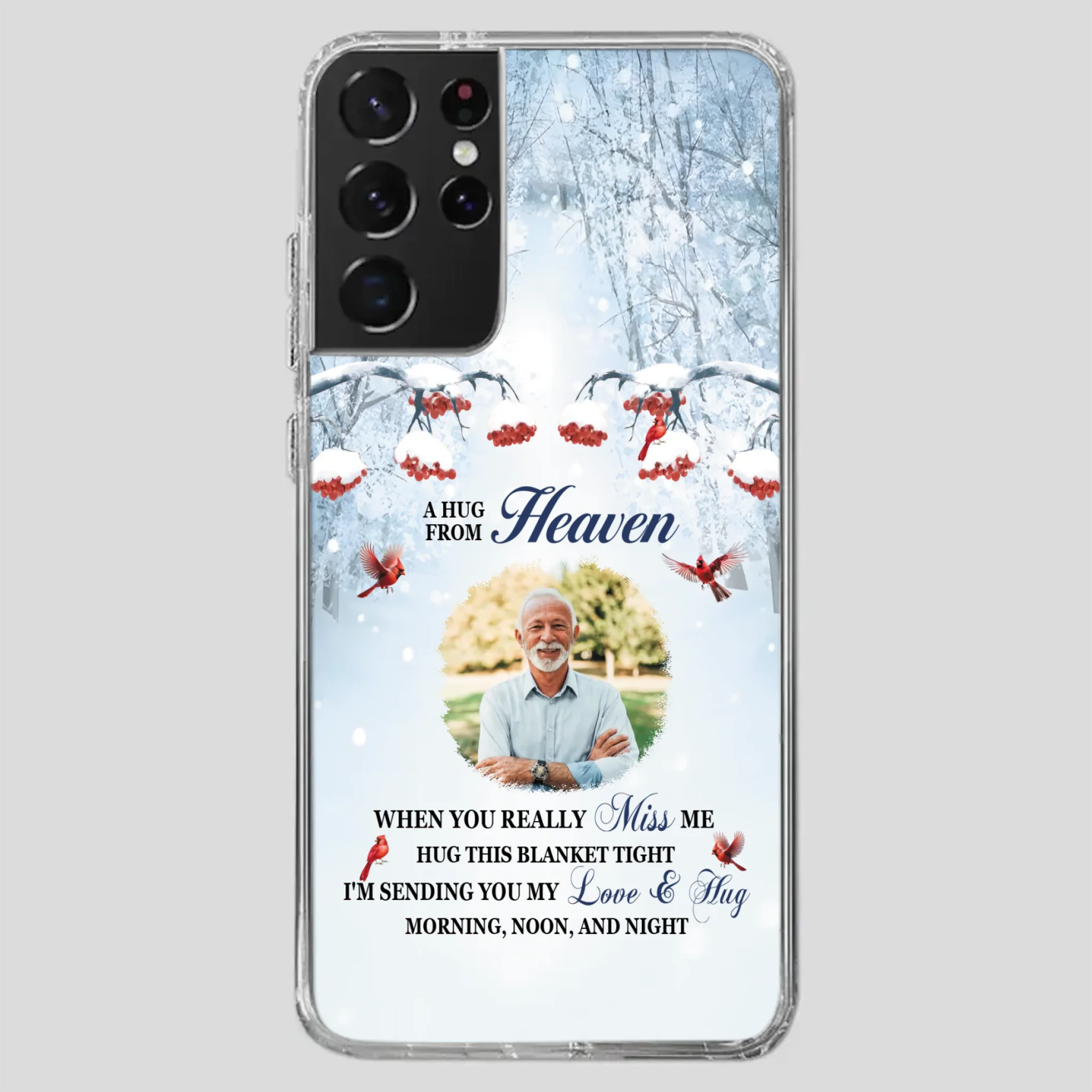 Custom A Hug From Heaven Phone Case for Grandpa – A Loving Memory Gift - 89Prints