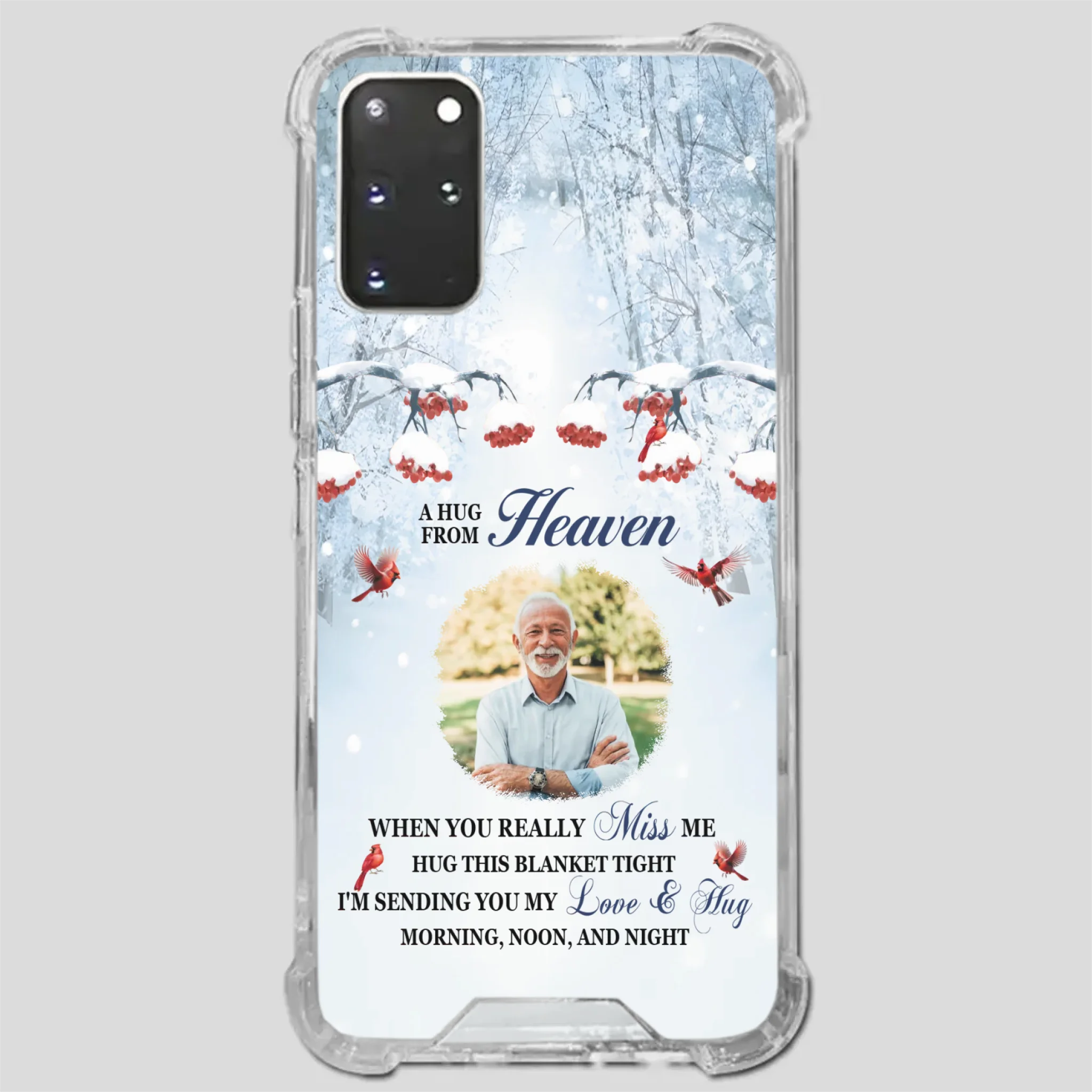 Custom A Hug From Heaven Phone Case for Grandpa – A Loving Memory Gift - 89Prints